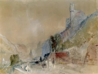 La chapelle de Clémence avec le château de Rheinstein et le château de Reichenstein